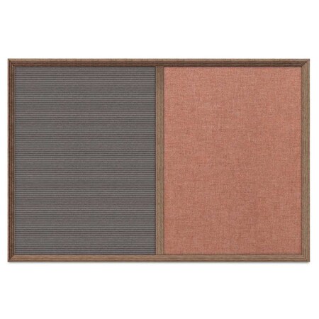 United Visual Products Enclosed Corkboard, 1 Door, 24"x36", 4" Fra UV3422-BRONZE-COBACC